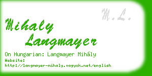 mihaly langmayer business card